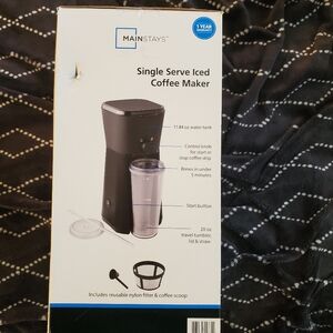 NWT Iced Coffee Maker Single Serve MAINSTAYS